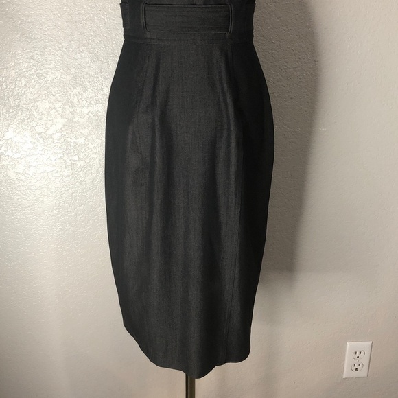 Calvin Klein Black Midi Dress with Button Detail - Picture 7 of 12
